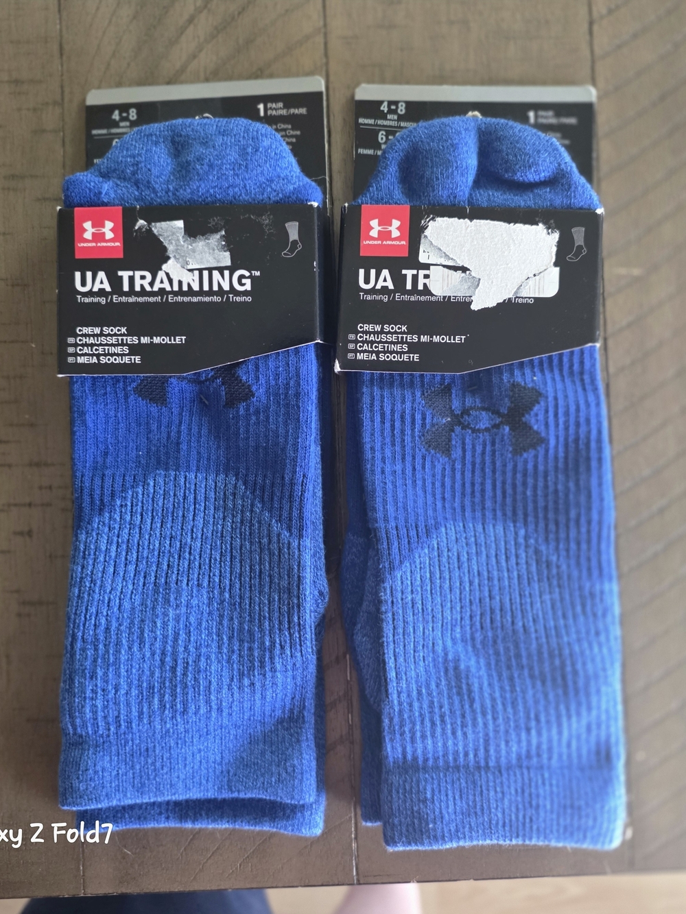 Under Armour Blue UA Training Crew Socks - (Lot 2)